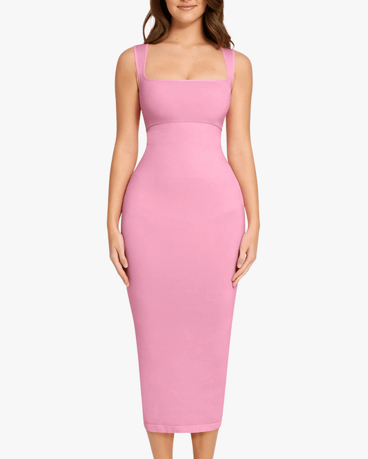 Seamline™ - Shaping Square Neck Midi Dress