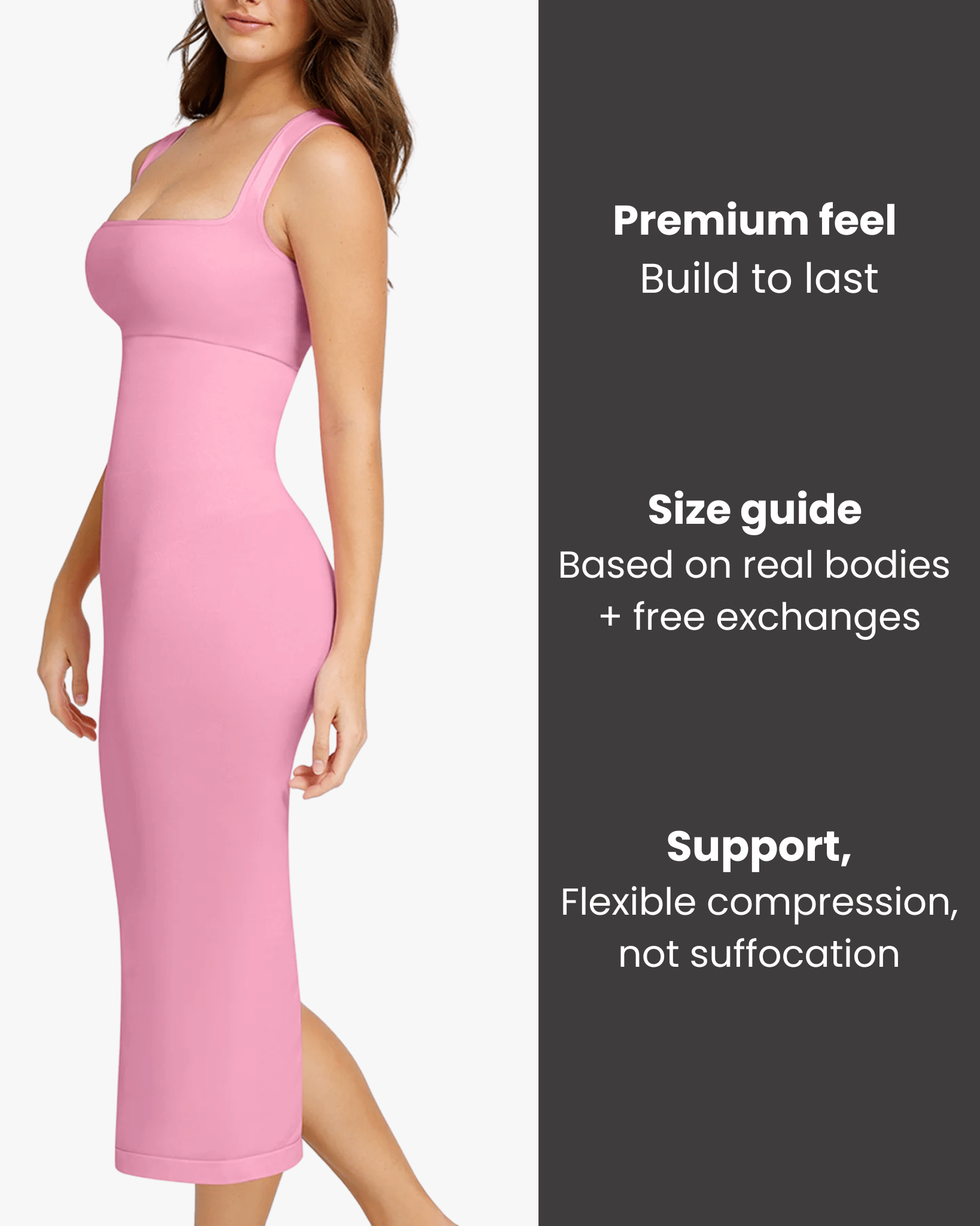 Seamline™ - Shaping Square Neck Midi Dress