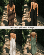 Backless Maxi Cami Dress Seamline