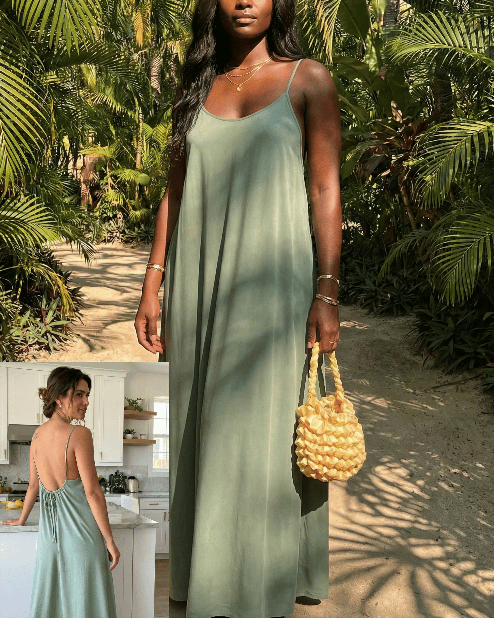 Backless Maxi Cami Dress