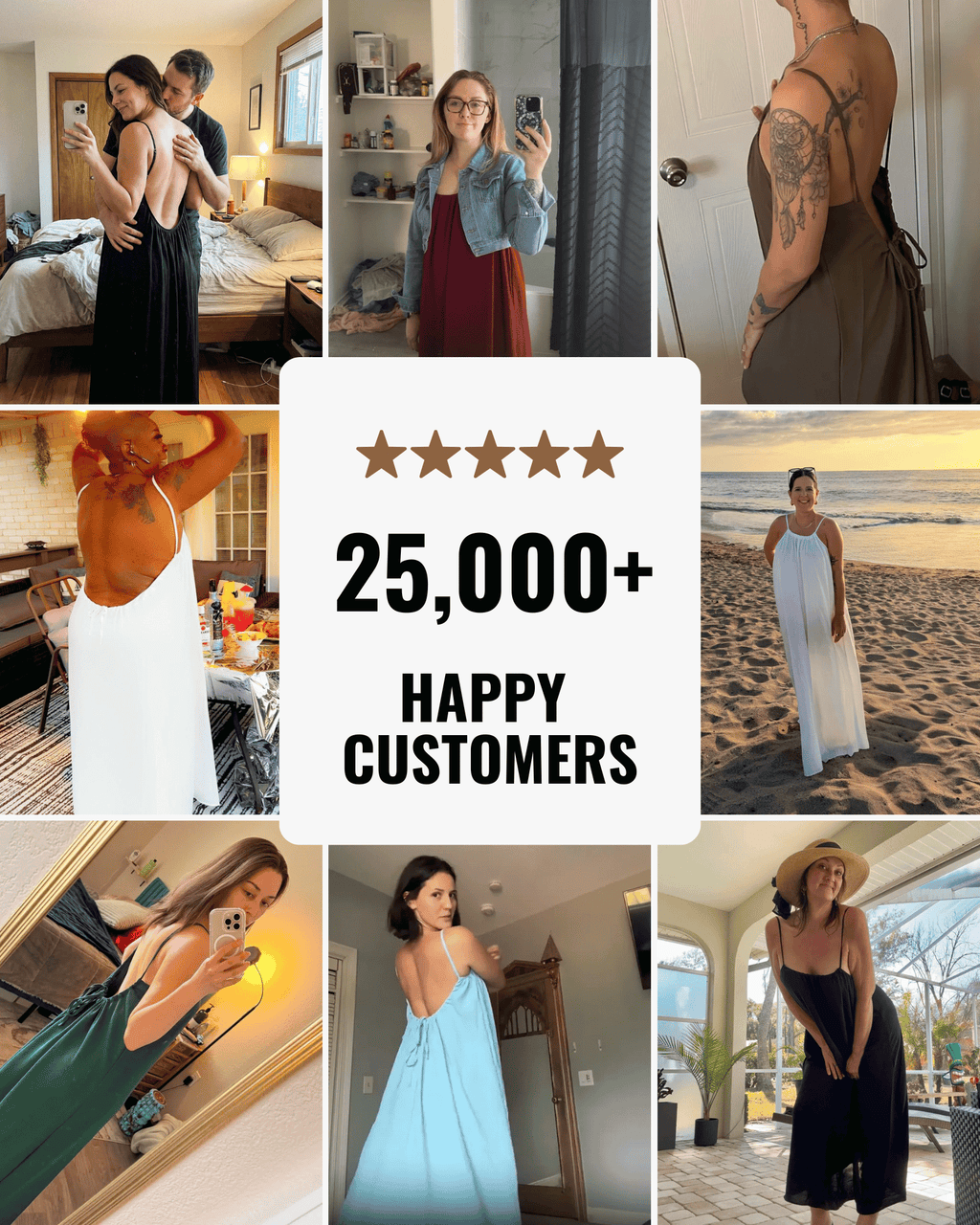 Backless Maxi Cami Dress Seamline