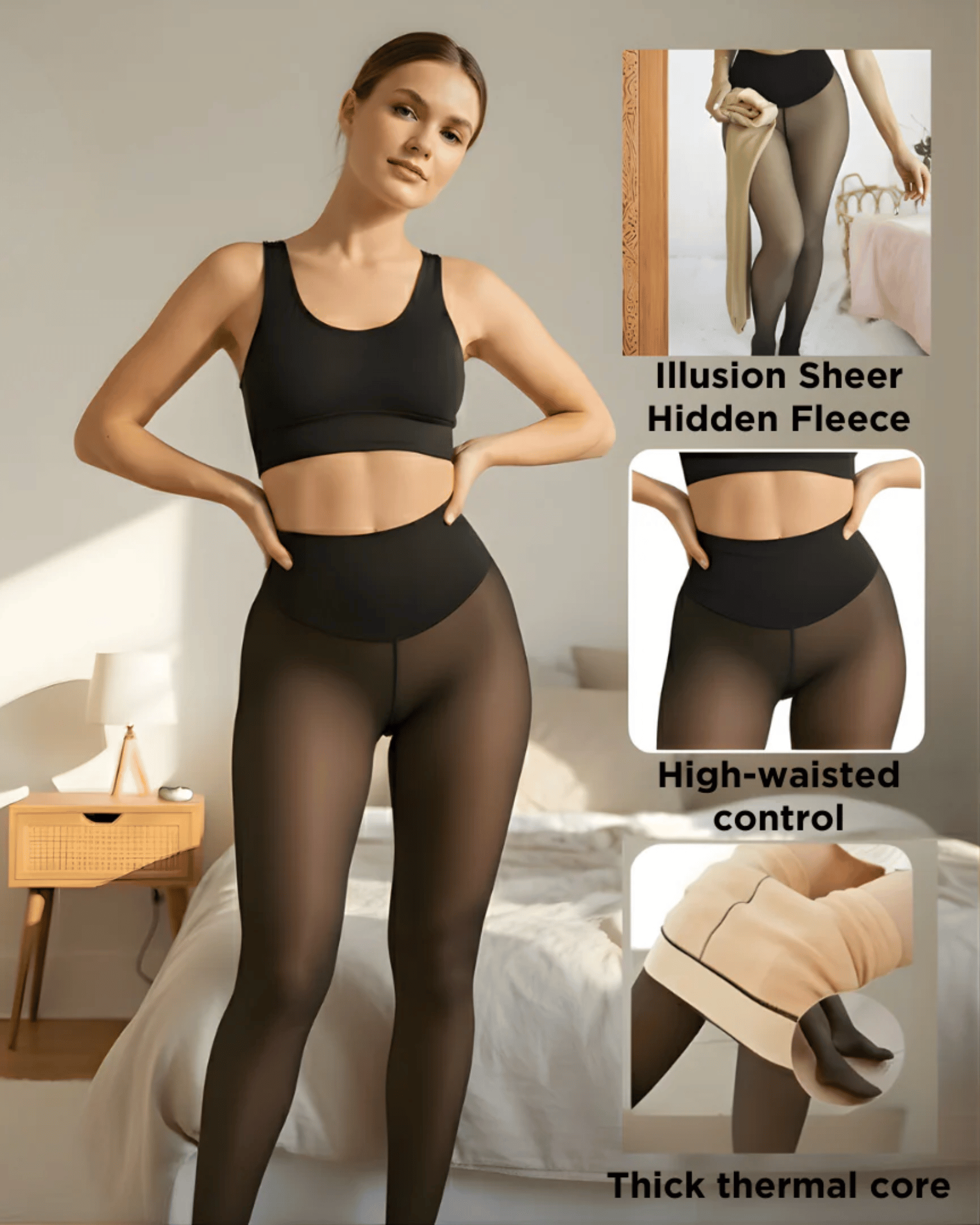 High-Waisted Shaping Fleece Leggings
