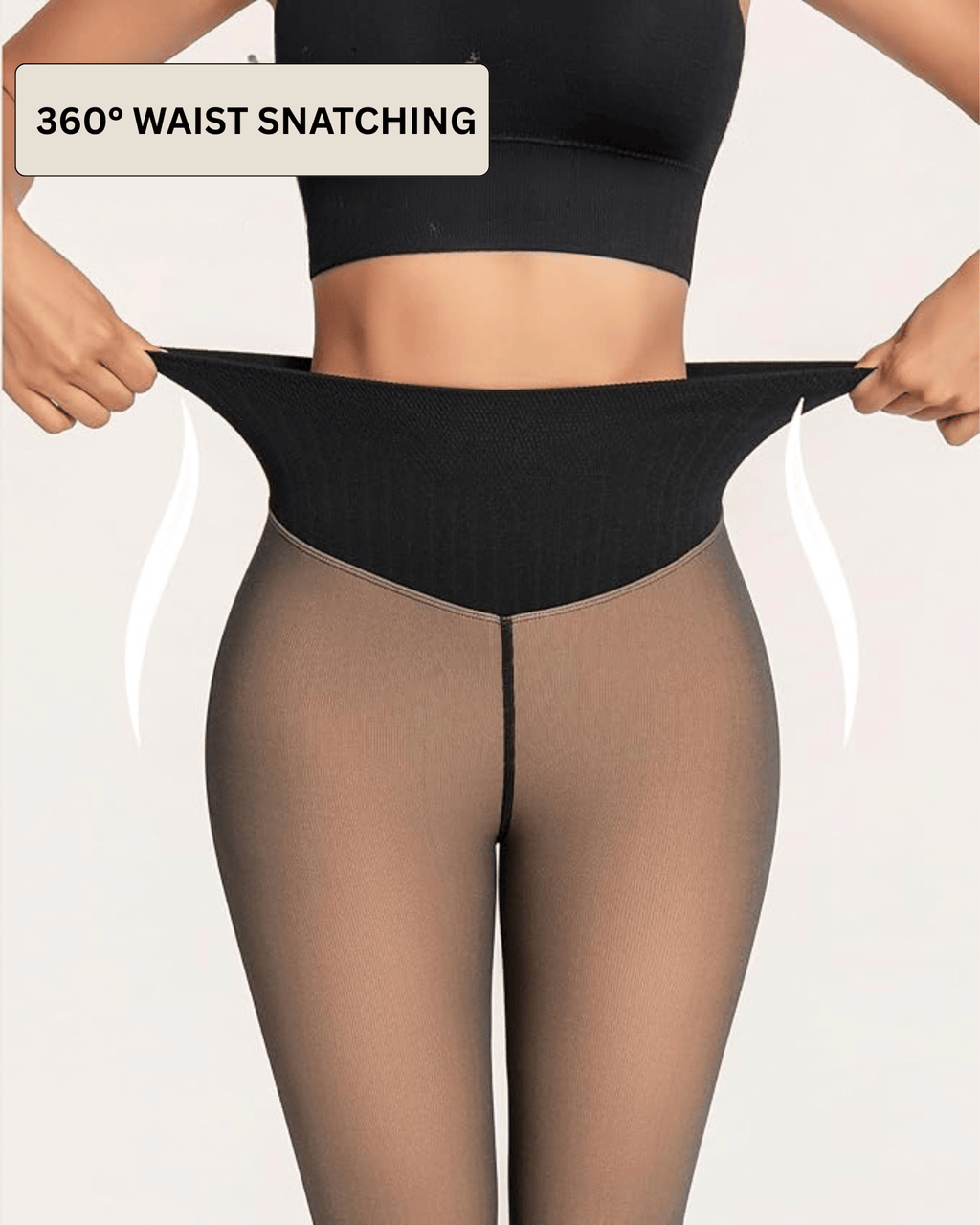 High-Waisted Shaping Fleece Leggings Seamline