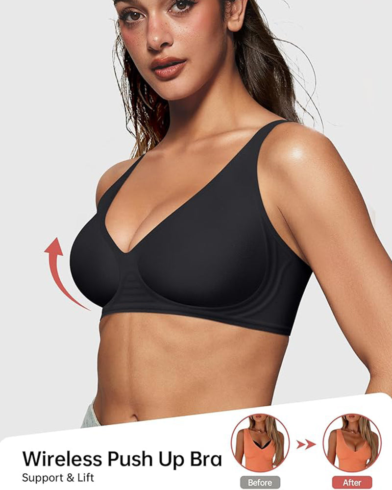 Deep V Push-Up Wireless Bra Seamline