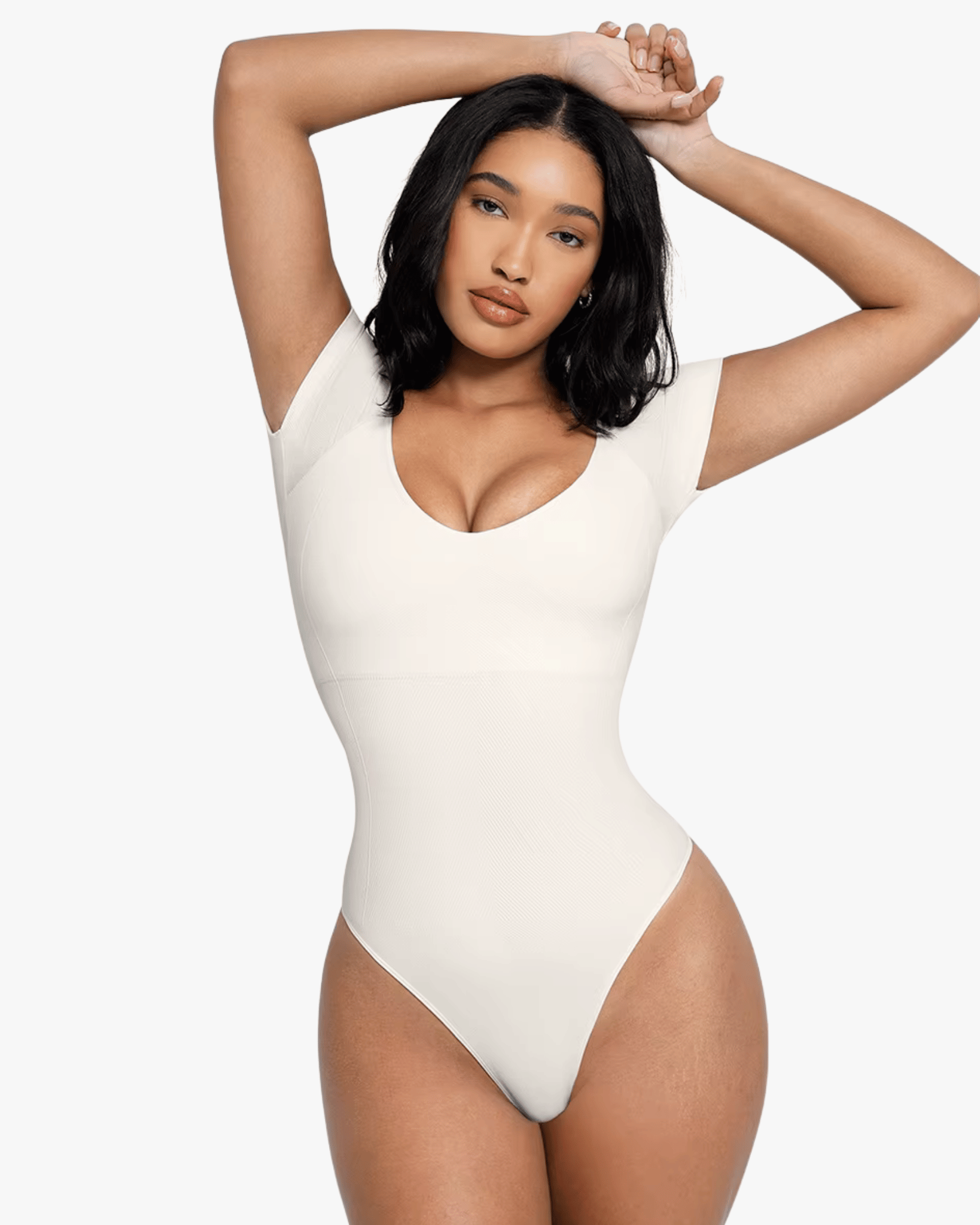 Seamline™ - Body adelgazante de manga corta y cuello redondo