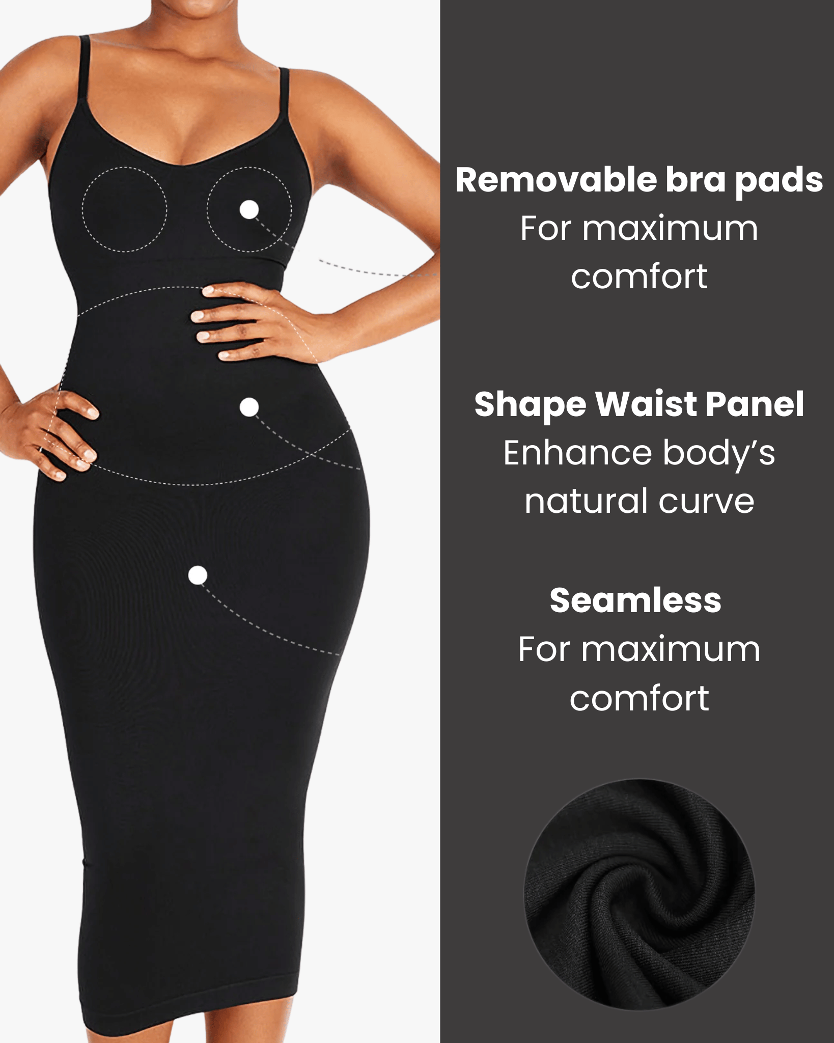 Seamline™ - Shaping V-Neck Midi Dress