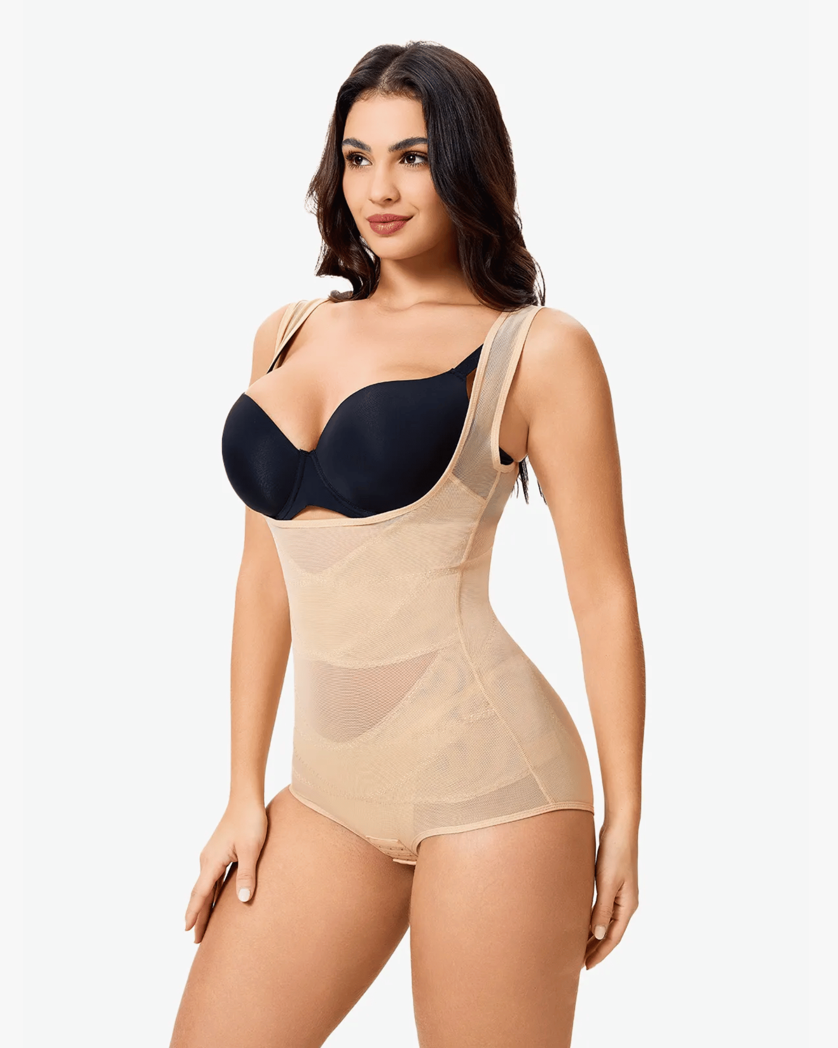 Seamline™ - Open Bust Cross Compression Bodysuit