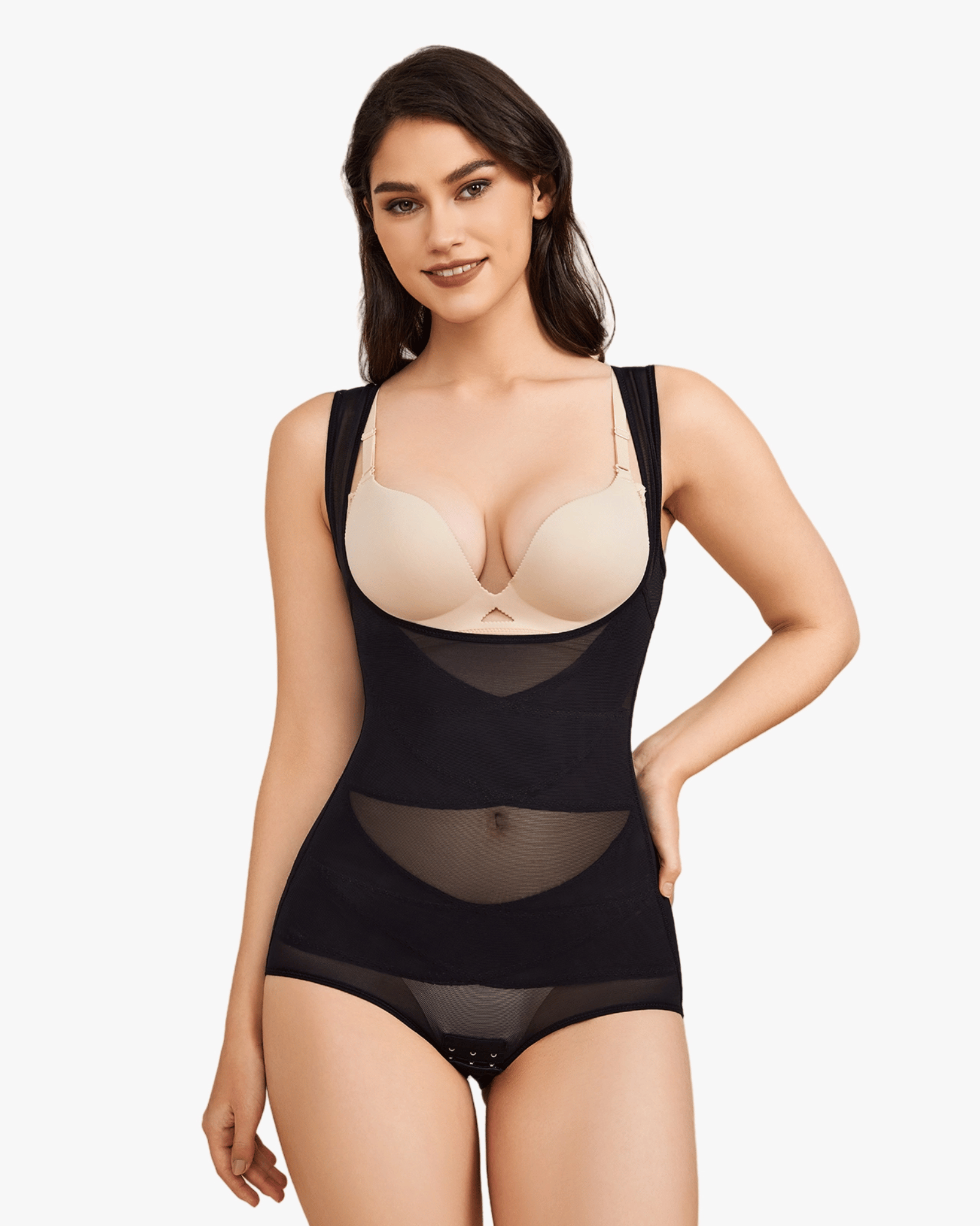 Seamline™ - Open Bust Cross Compression Bodysuit