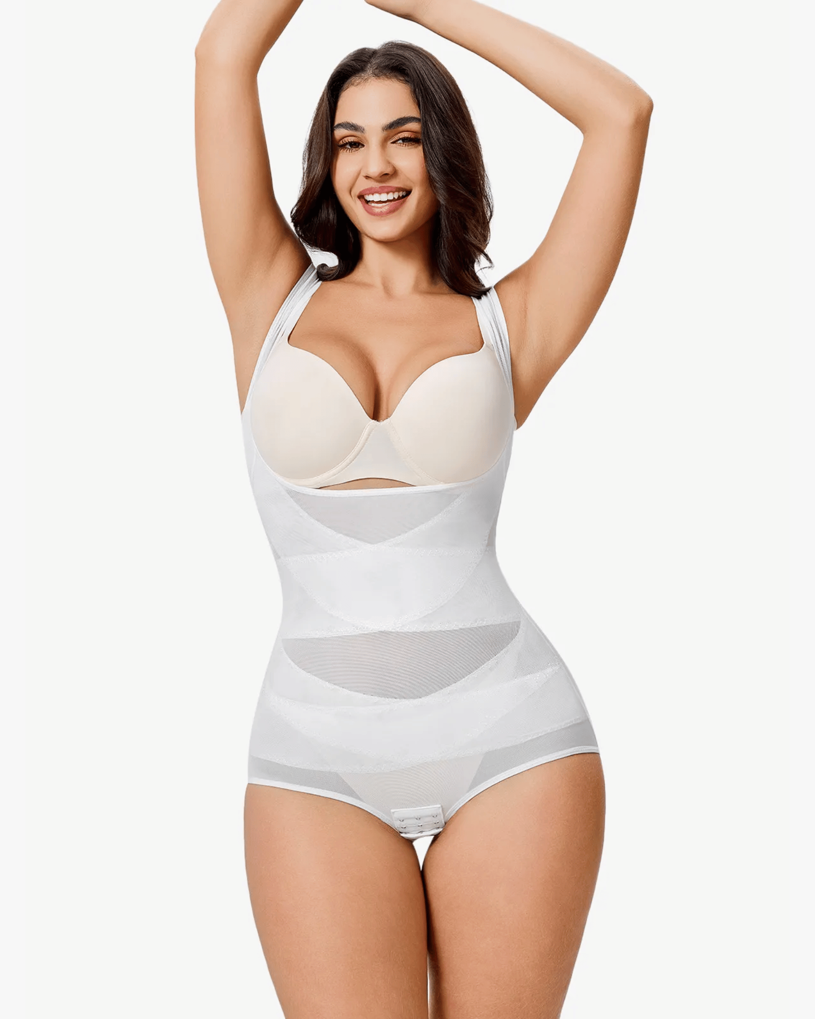 Seamline™ - Open Bust Cross Compression Bodysuit