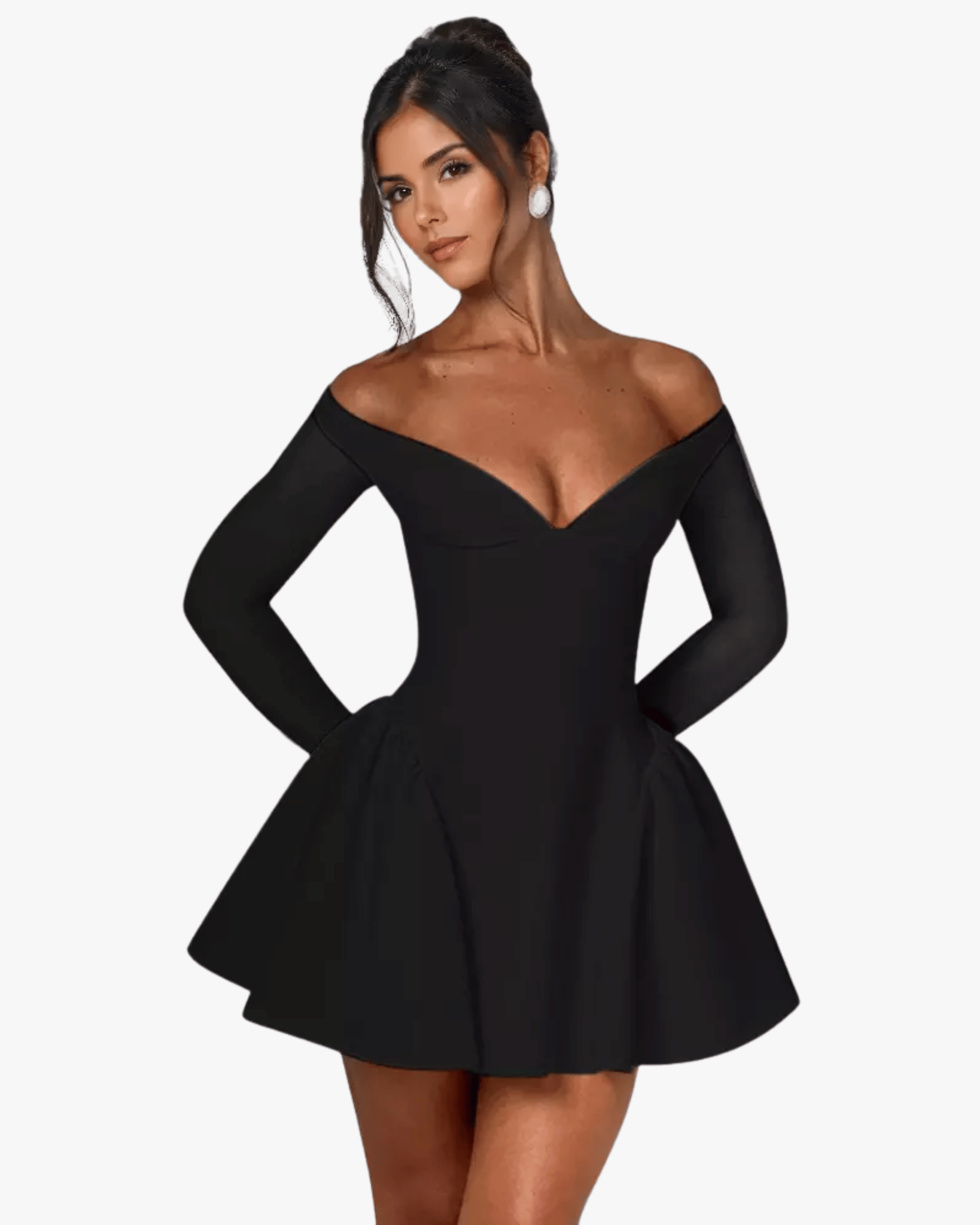 Soft Stretch Long Sleeve Mini Dress (40% OFF)