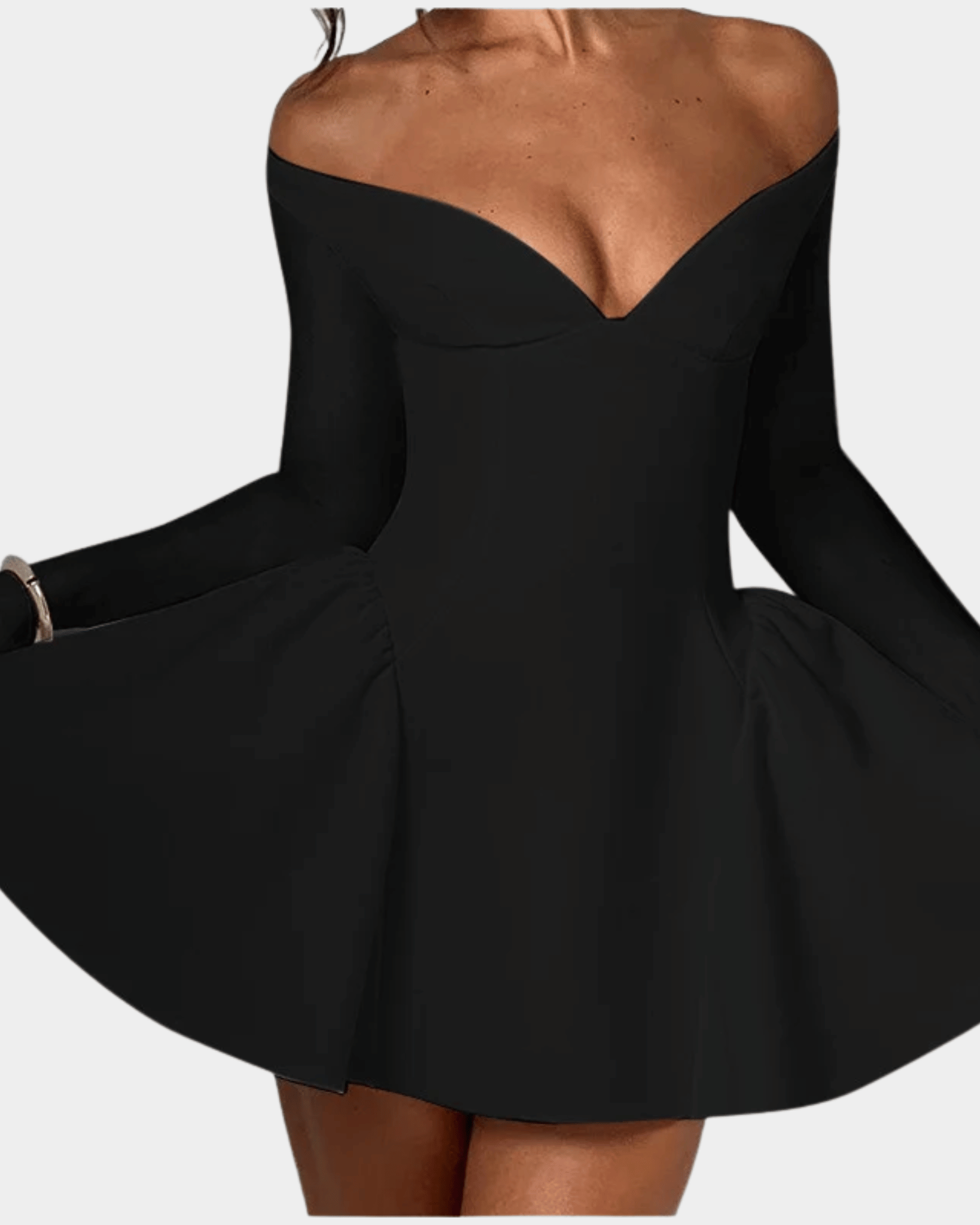 Soft Stretch Long Sleeve Mini Dress (40% OFF)