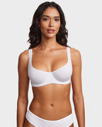 Underwire Support Seamless Unlined Balconette Bra Seamline