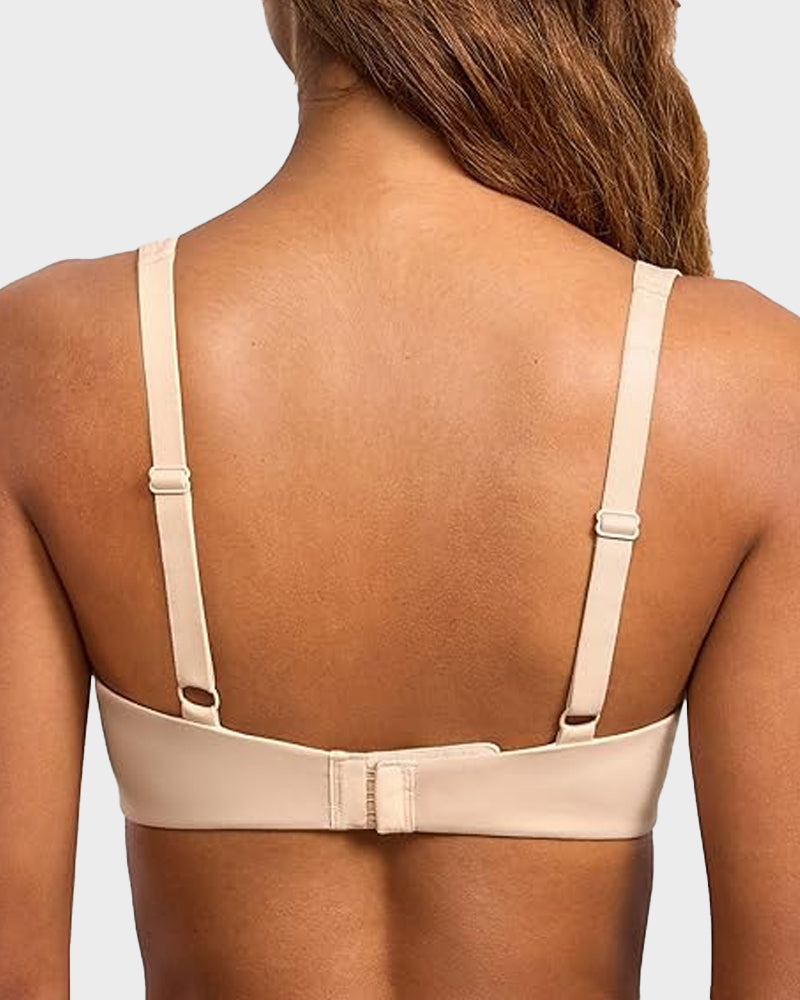 Underwire Support Seamless Unlined Balconette Bra Seamline