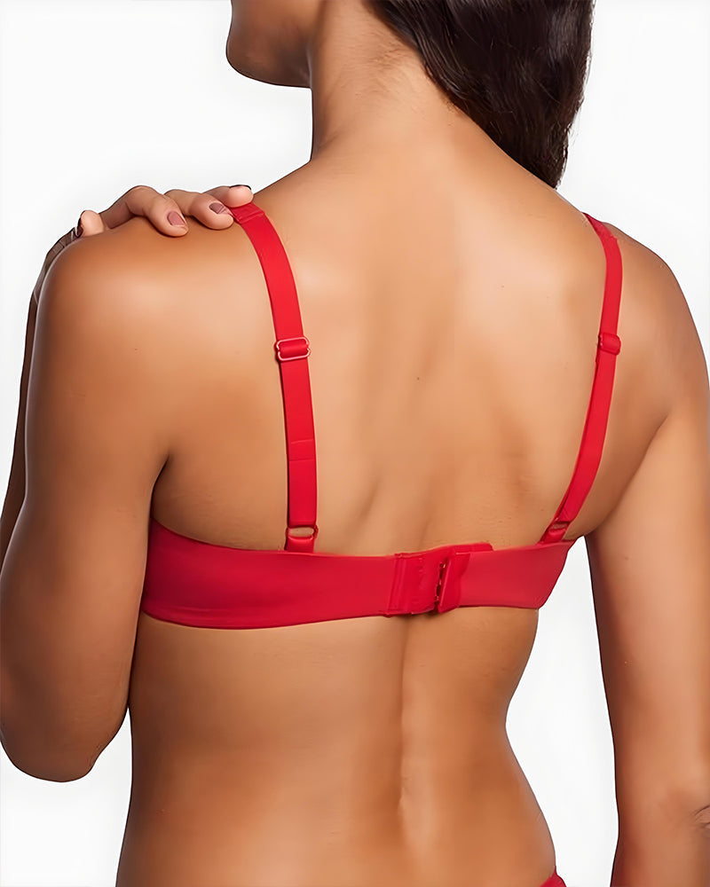 Underwire Support Seamless Unlined Balconette Bra Seamline