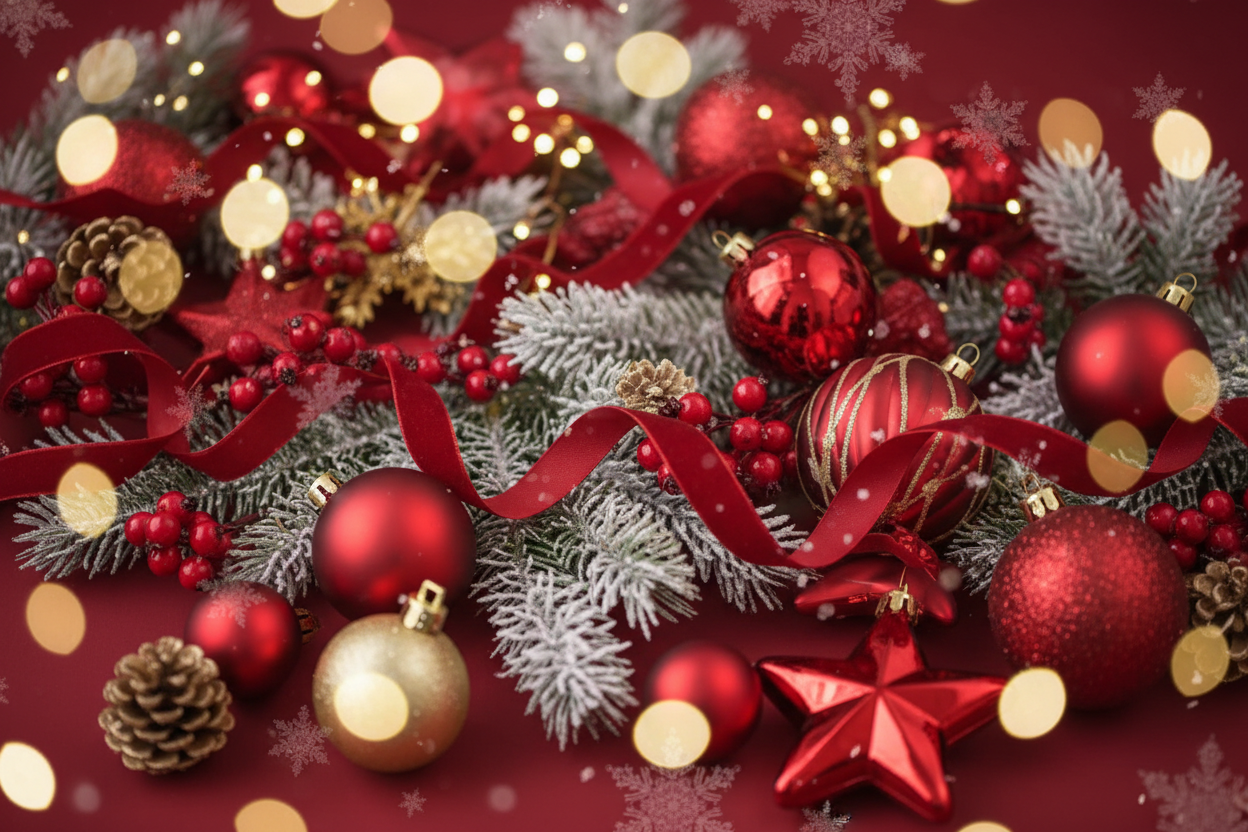 Red holidays background 